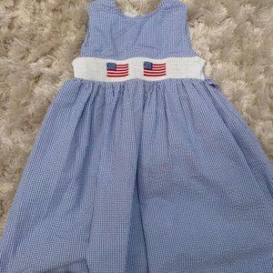 Girls Plaid Flag Dress - Perfect for 4th of July